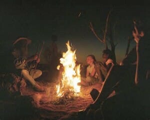 Storytelling around the fire