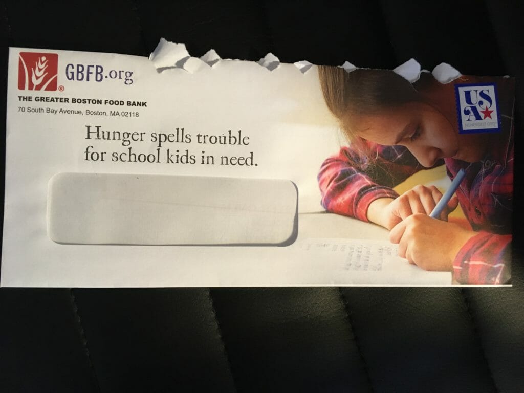 Greater Boston Food Bank envelope