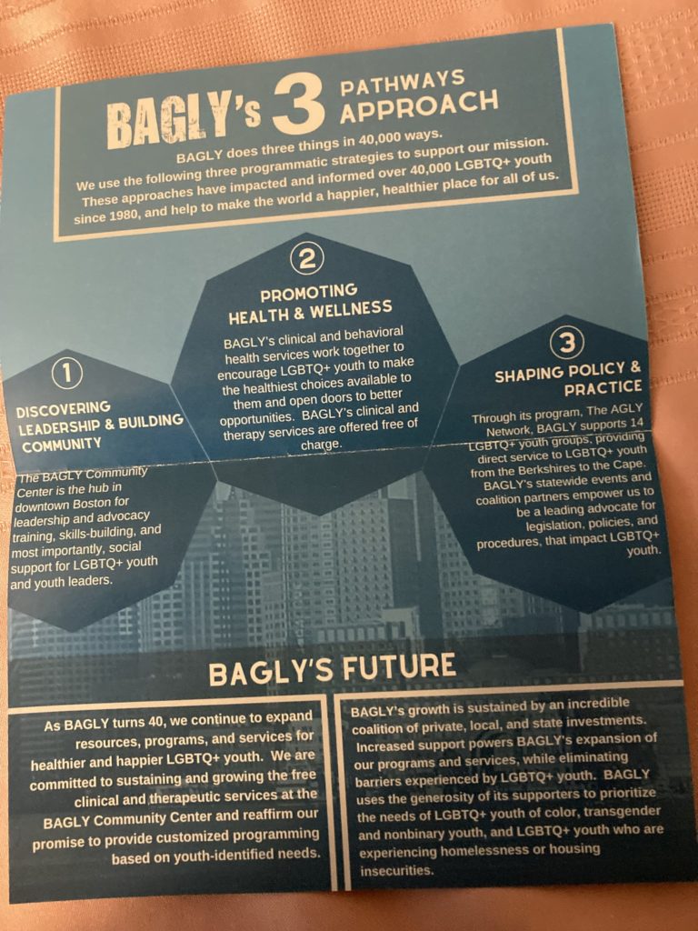 BAGLY welcome flyer